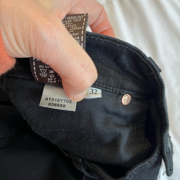 7  For All Mankind Standard Straight-Leg Men's Jeans Black Size 32 - Picture 10 of 14